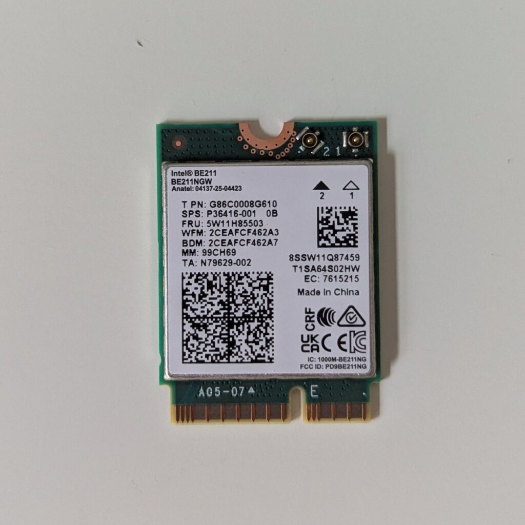 Intel BE211 WiFi Modul mit Bluetooth 6.0 und WiFi 7