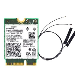 Intel BE200 WiFi Adapter Modul M.2 Key E mit 2x Antenne für Laptop